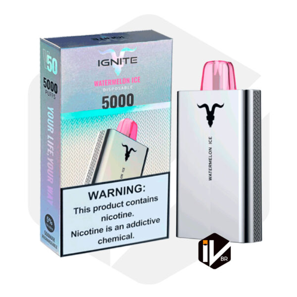 Cigarro Eletrônico Ignite V50 Watermelon Ice - Vista Frontal