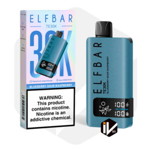 Cigarro Eletrônico Telfbar TE30K – 30.000 Puffs Sabor Blueberry Sour Raspberry (Mirtilo com Framboesa)