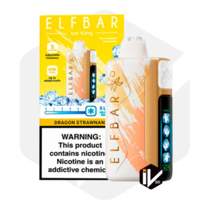 Cigarro Eletrônico ELFBAR Ice King 40K – 40.000 Puffs Sabor Dragon Strawnana (Pitaia, Morango e Banana)